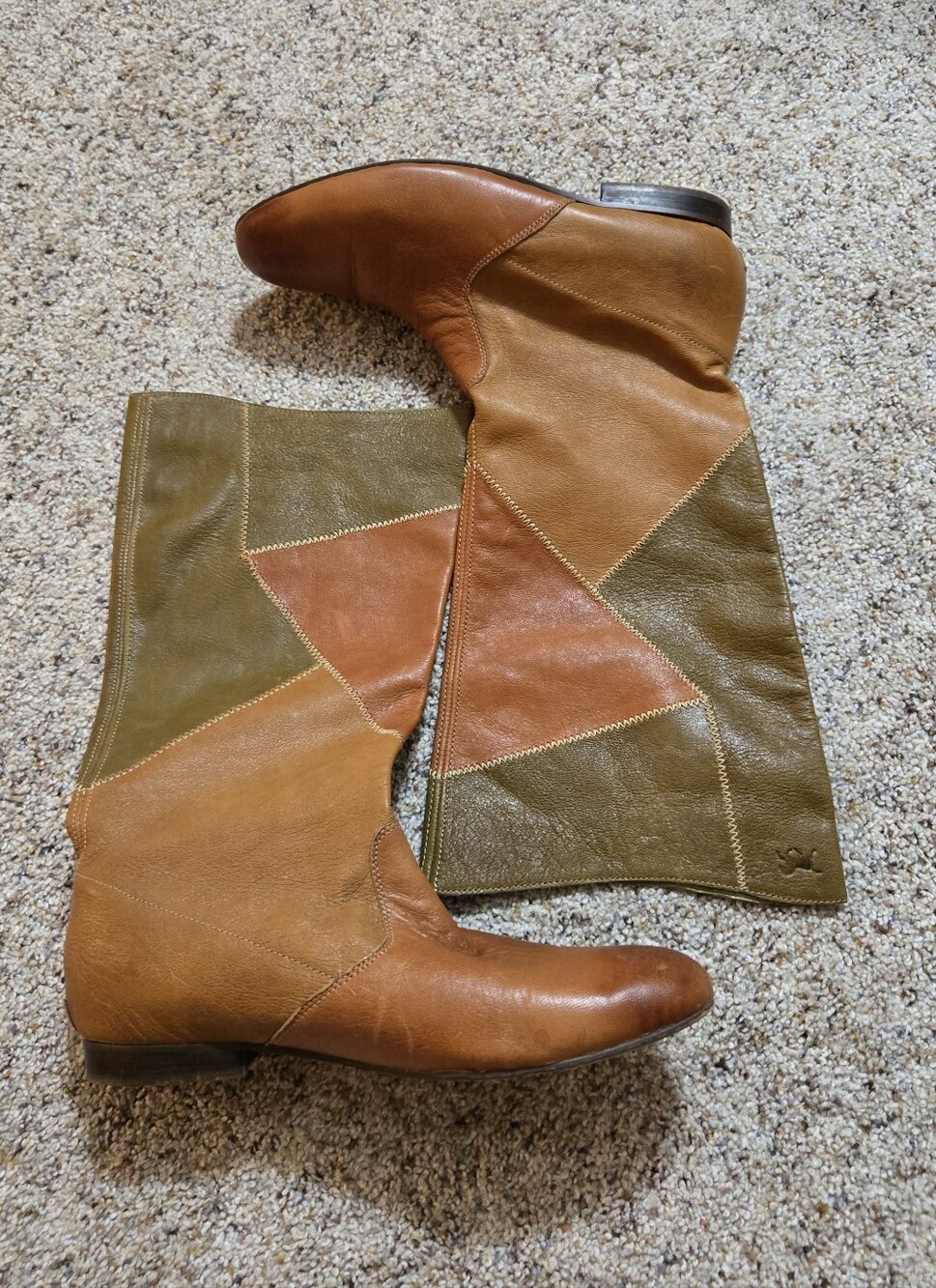 Sam Edelman Womens 'Bess' Vintage Soft Leather Tricolor Pull On Boots Size 8